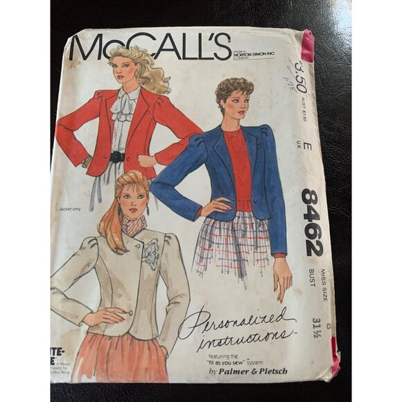 McCall's Misses Coat Sewing Pattern Sz 8 8462 - Uncut - Picture 8 of 10